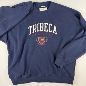 Abercrombie & Fitch Tribeca New York Oversized Sweatshirt Navy Size Large EUC